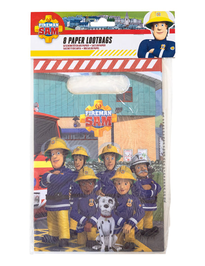 8 sachets en plastique Sam le Pompier16 x 23 cm