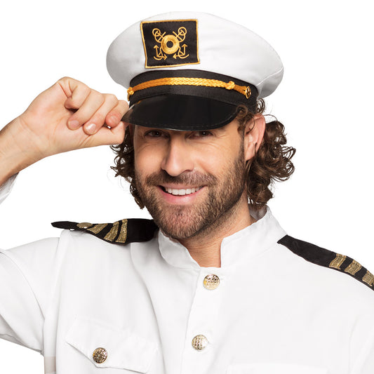 Costume Capitaine Navy - Chapeau Blanc et Accessoires Officier