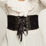 Ceinture Corset Noire Lacée Pirate - Accessoire Déguisement