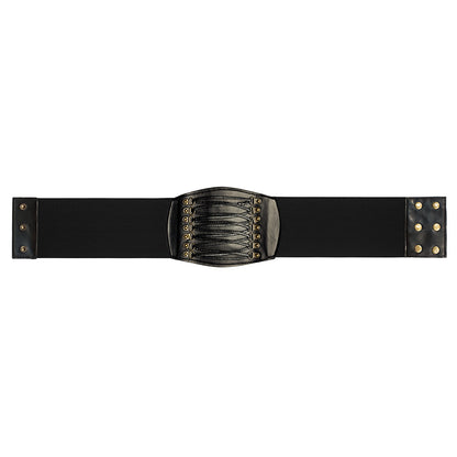 Ceinture Large Noire à Lacets Médiéval - Accessoire de Déguisement