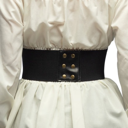 Ceinture Large Noire à Lacets Médiéval - Accessoire de Déguisement