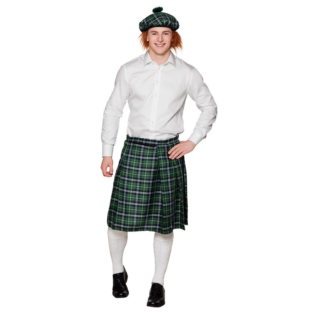 Jupe Écossaise Verte Homme - Déguisement Kilt Tartan