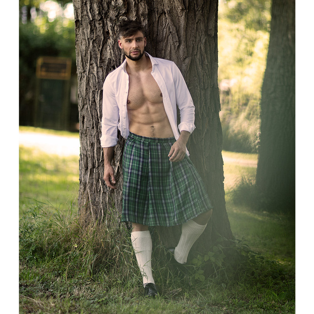 Jupe Écossaise Verte Homme - Déguisement Kilt Tartan
