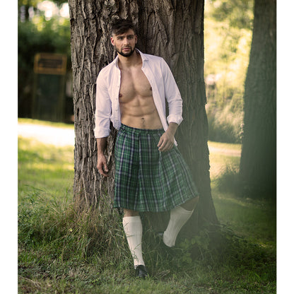 Jupe Écossaise Verte Homme - Déguisement Kilt Tartan