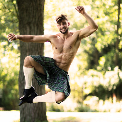 Jupe Écossaise Verte Homme - Déguisement Kilt Tartan
