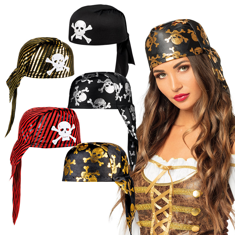 Bandana Pirate Crâne et Os - Déguisement Adulte