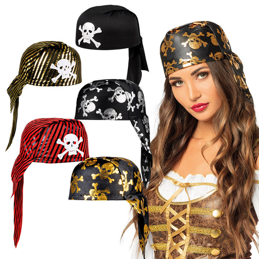 Bandana Pirate Crâne et Os - Déguisement Adulte