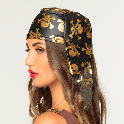 Bandana Pirate Crâne et Os - Déguisement Adulte