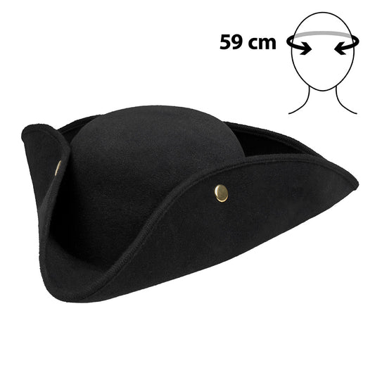 Tricorne Noir Pirate - Chapeau Événement & Déguisement