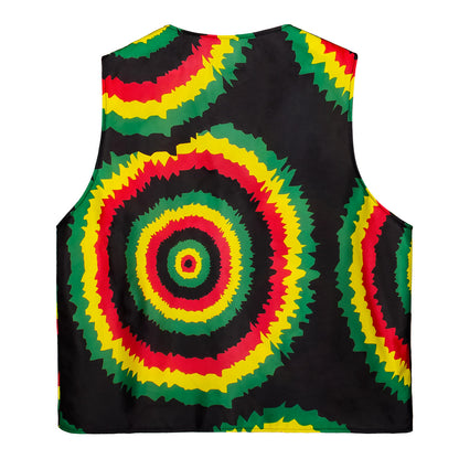 Gilet Rasta Reggae Multicolore - Accessoire Déguisement Années 70