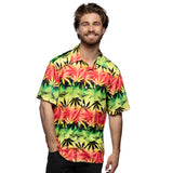Chemise Hawaïenne Rasta Feuilles Cannabis Colorée