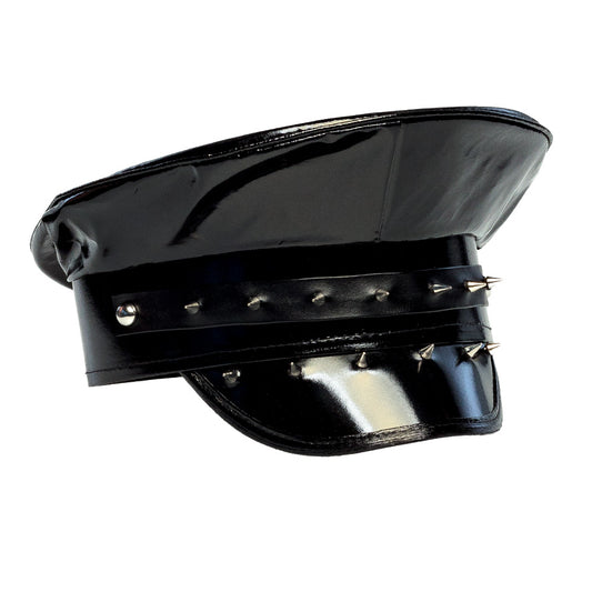 Casquette Cuir Noir Clous Rock & Punk - Accessoire Déguisement
