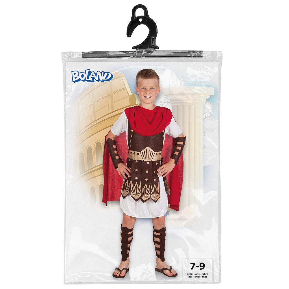 Déguisement Gladiateur Romain Enfant - Cape Rouge et Armure