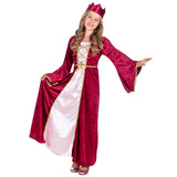 Déguisement Reine Médiévale Enfant - Robe Velours Rose