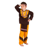 Déguisement Indien Enfant Marron et Orange avec Accessoires
