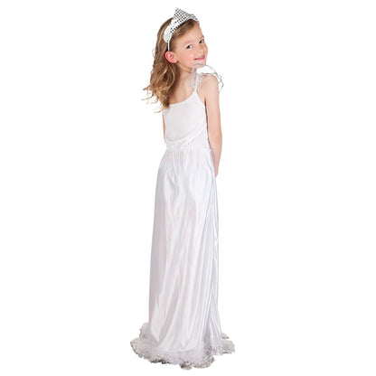 Déguisement Princesse Élégante Enfant - Robe Blanche Longue