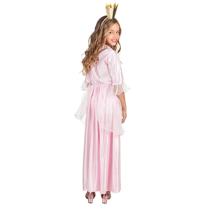 Déguisement Princesse Rose Enfant - Robe Longue & Couronne Dorée