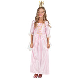 Déguisement Princesse Rose Enfant - Robe Longue avec Couronne