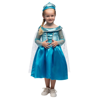 Déguisement Princesse Reine des Neiges Fille - Cape et Tiare