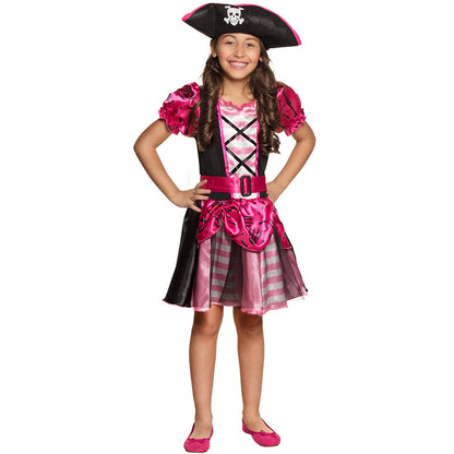 Déguisement Pirate Fille Rose et Noir - Costume Enfant