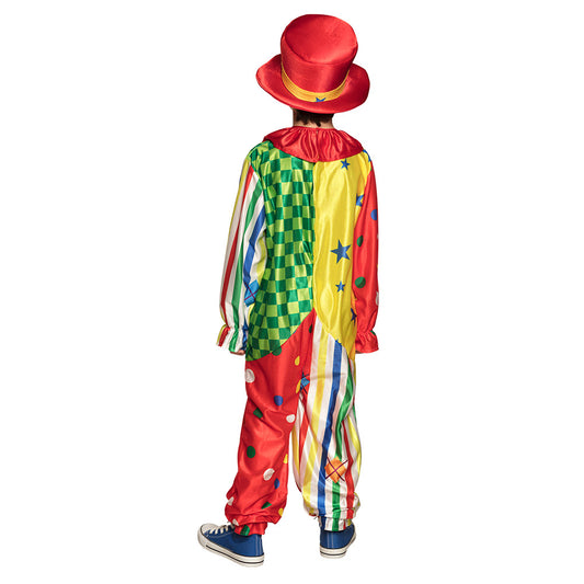 Déguisement Clown Enfant Multicolore - Costume Complet avec Chapeau