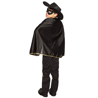 Déguisement Zorro Enfant - Cape, Masque et Chapeau Noir