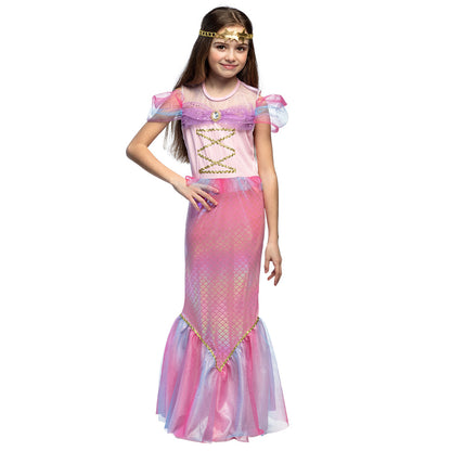 Déguisement Sirène Rose pour Enfant - Queue de Sirène Paillettée