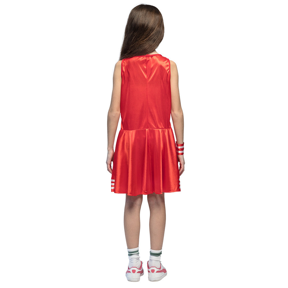 Déguisement Cheerleader Enfant - Robe Rouge et Pompons