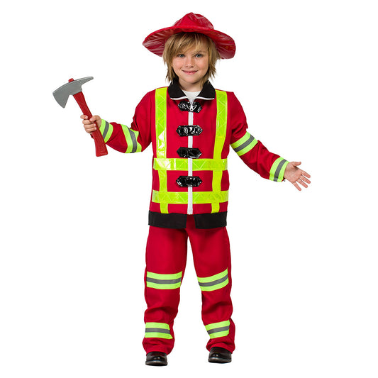Déguisement Pompier Enfant - Costume Complet avec Accessoires