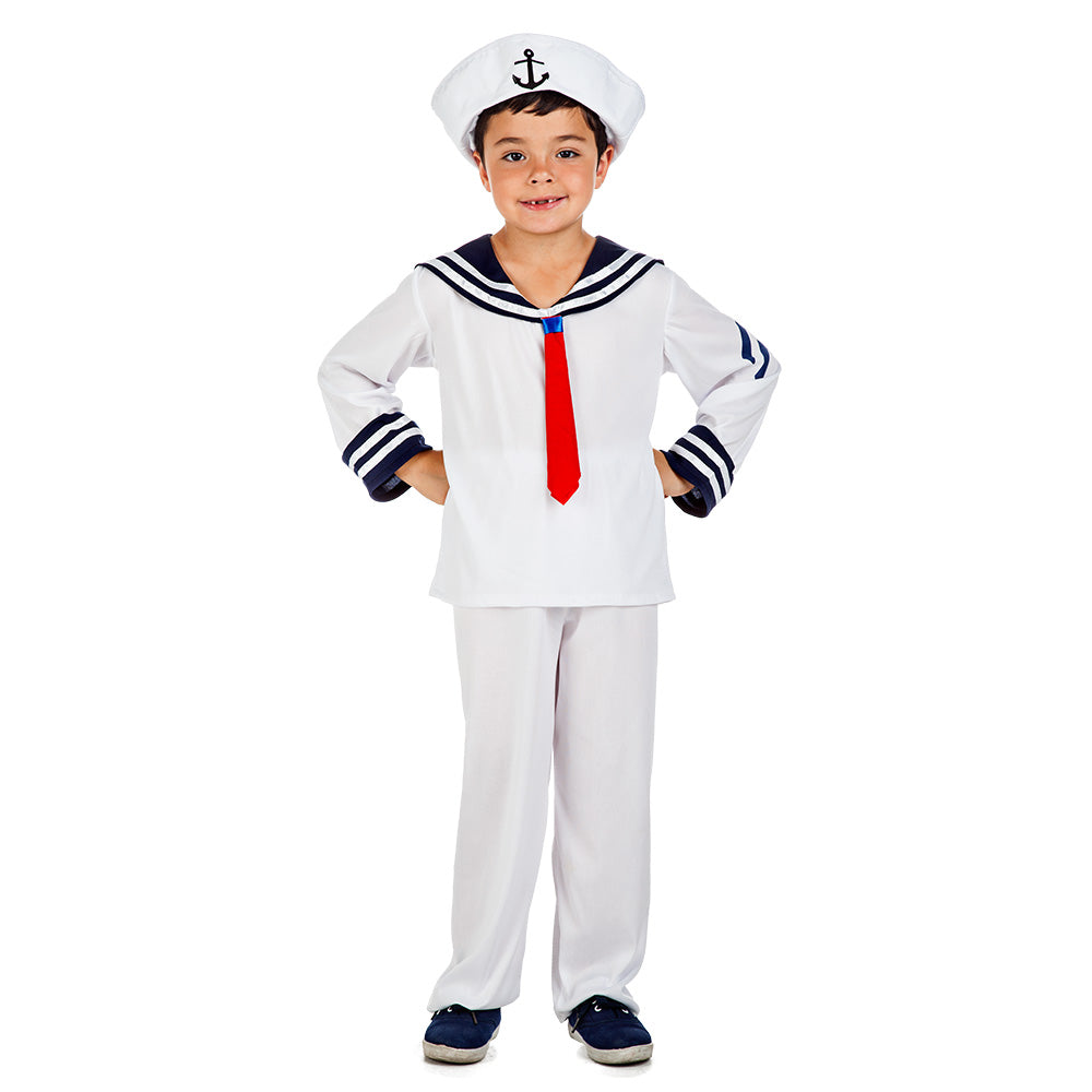 Déguisement Marin Enfant - Costume Sailor Blanc et Bleu