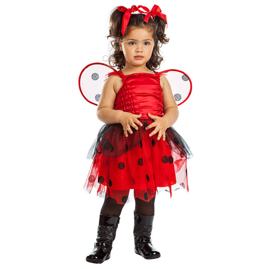 Déguisement Coccinelle Enfant - Robe Tutu Rouge et Ailes