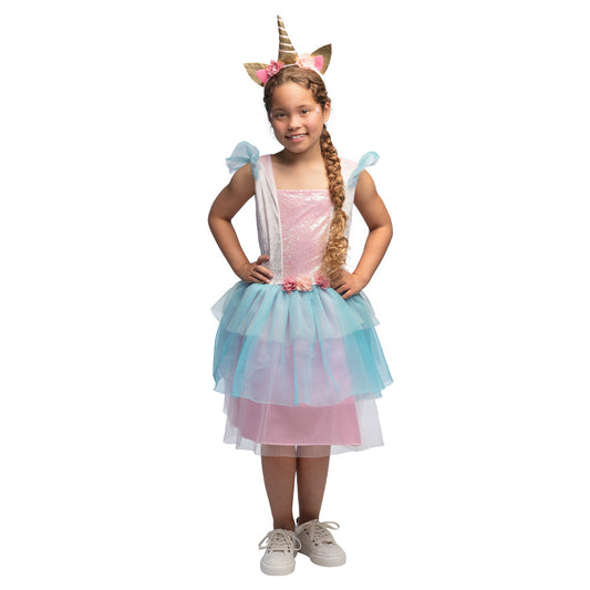 Déguisement Licorne Fille - Robe Tutu Rose et Bleu