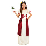 Déguisement Princesse Médiévale Fille - Robe Rouge et Blanc