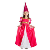 Déguisement Princesse Rose avec Chapeau Pointu - 5-6 ans