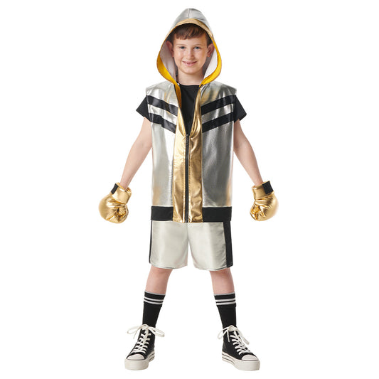 Déguisement Boxeur Enfant - Costume Champion Metallic