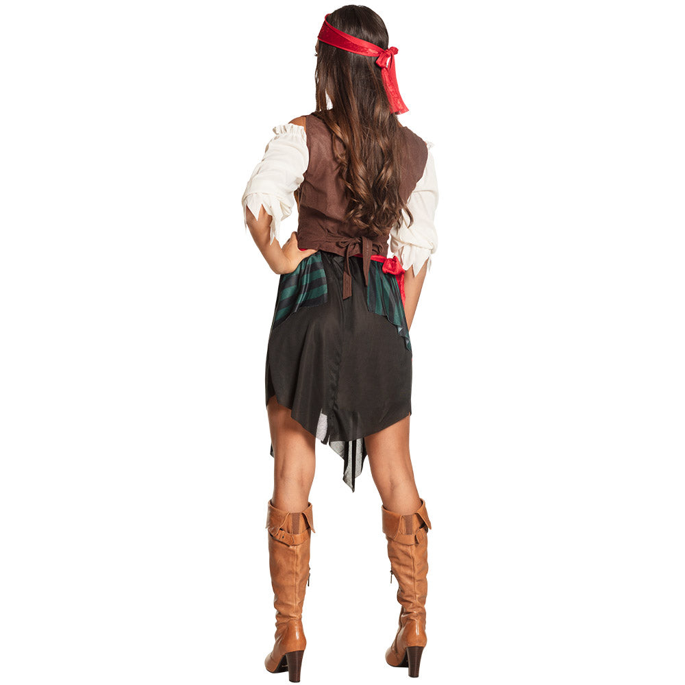 Déguisement Pirate Femme Authentique - Costume Complet Années 1700