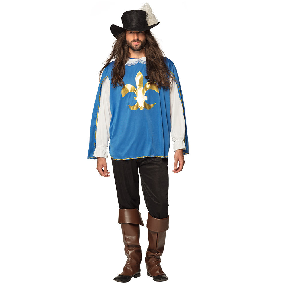 Déguisement Chevalier Médiéval Bleu et Or - Costume Adulte