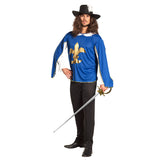 Déguisement Chevalier Médiéval Bleu et Or avec Cape