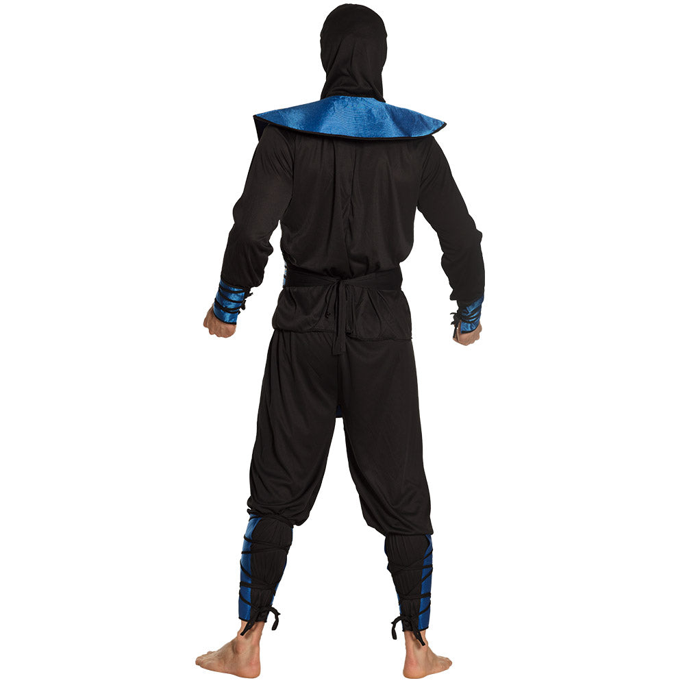 Déguisement Ninja Bleu et Noir avec Accessoires - Adulte