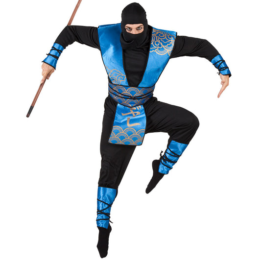 Déguisement Ninja Guerrier Bleu - Costume Complet Adulte