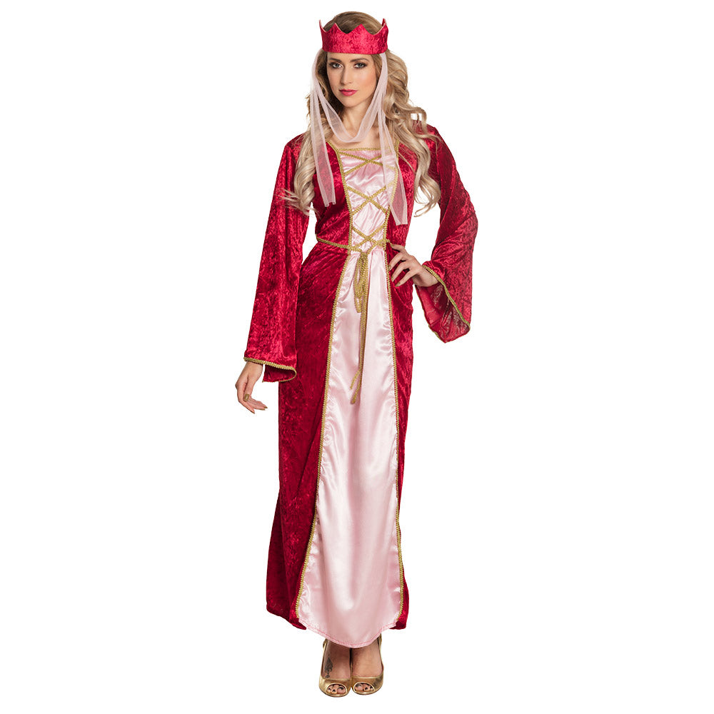 Reine Médiévale Velours Rouge - Déguisement Adulte Luxe