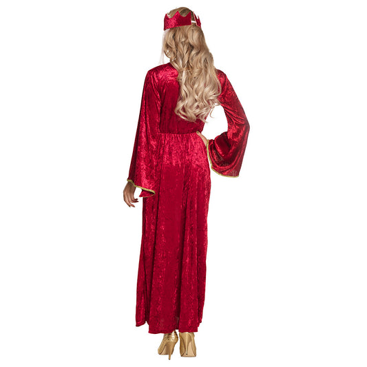 Reine Médiévale Velours Rouge - Déguisement Adulte Luxe
