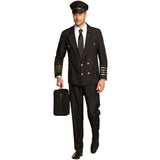 Costume Pilote Aviateur Luxe - Veste Dorée & Casquette