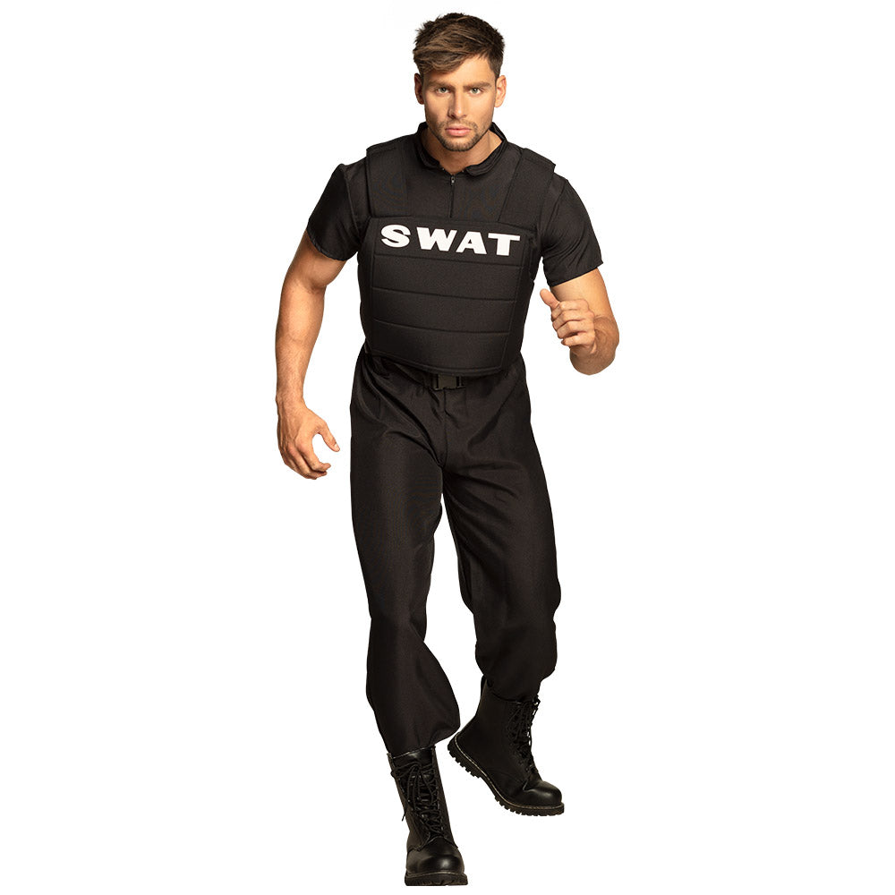 Déguisement SWAT Policier Noir Adulte - Costume Complet