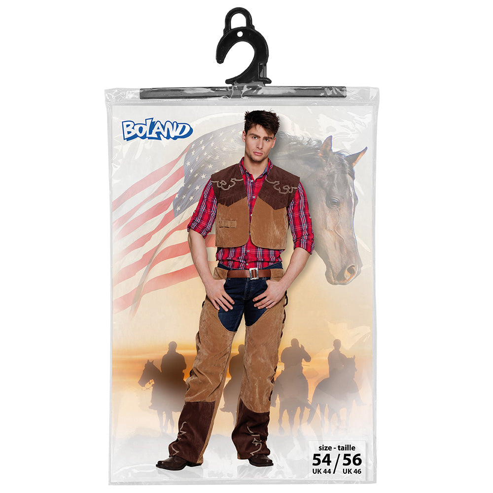 Déguisement Cowboy Homme Cuir Marron Ouest Sauvage