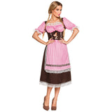 Dirndl Bavarois Rose et Marron - Costume Traditionnel Oktoberfest