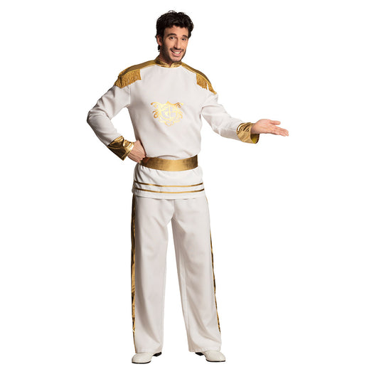 Déguisement Prince Charmant Blanc et Or Luxe Adulte
