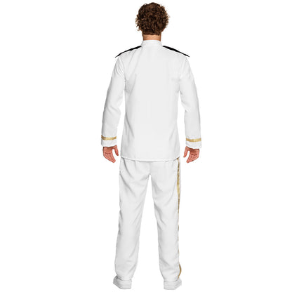 Costume Officier Naval Blanc et Or - Déguisement Capitaine Marin