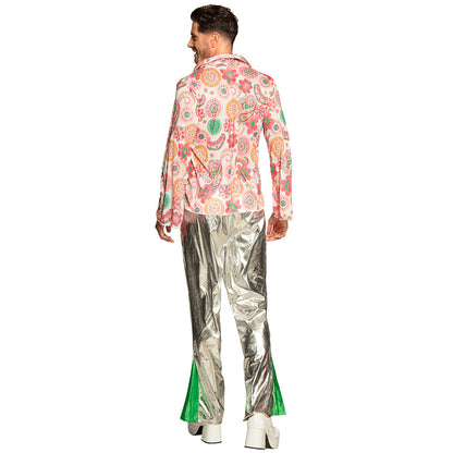 Déguisement Disco Années 70 Homme Coloré Paillettes