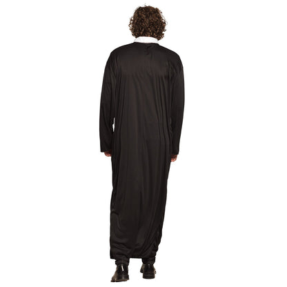 Robe de Prêtre Noir Long - Déguisement Ecclésiastique